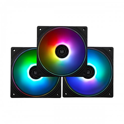 Thermalright TL-S12-S X3 Dual Light Ring ARGB Fan, 120mm, Pack of 3 — Black