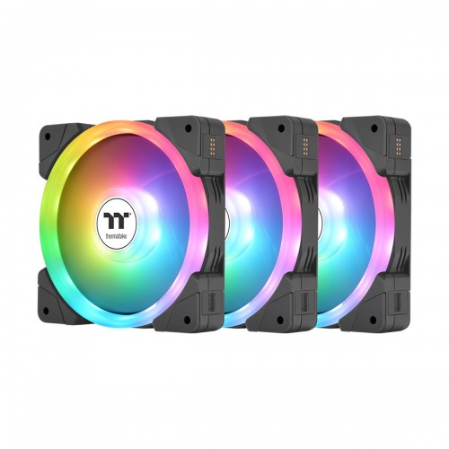 Thermaltake SWAFAN EX12 ARGB Case Fan with Swappable Fan Blades, 3 Pack, 120mm — Black Thermaltake SWAFAN EX12 ARGB Case Fan with Swappable Fan Blades, 3 Pack, 120mm — Black