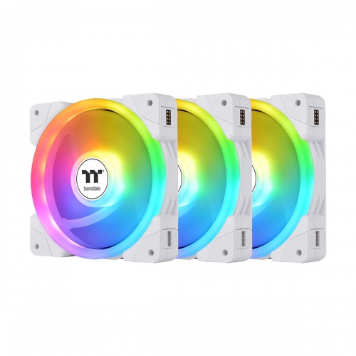 Thermaltake SWAFAN EX14 ARGB Case Fan with Swappable Fan Blades, 3 Pack, 140mm — White Thermaltake SWAFAN EX14 ARGB Case Fan with Swappable Fan Blades, 3 Pack, 140mm — White