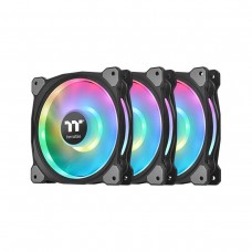 Thermaltake Riing Duo 12 RGB LED High Static Pressure Radiator Fan, 3-Pack with Controller, 120mm Fan