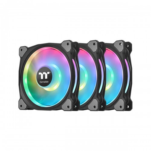 Thermaltake Riing Duo 12 RGB LED High Static Pressure Radiator Fan, 3-Pack with Controller, 120mm Fan Thermaltake Riing Duo 12 RGB LED High Static Pressure Radiator Fan, 3-Pack with Controller, 120mm Fan
