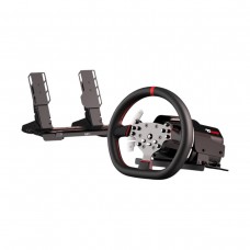 PXN VD10 ULTRA Direct Drive Racing Wheel Base, D-Shaped Steering Wheel & PD HM Pedals Racing Bundle, Force Feedback