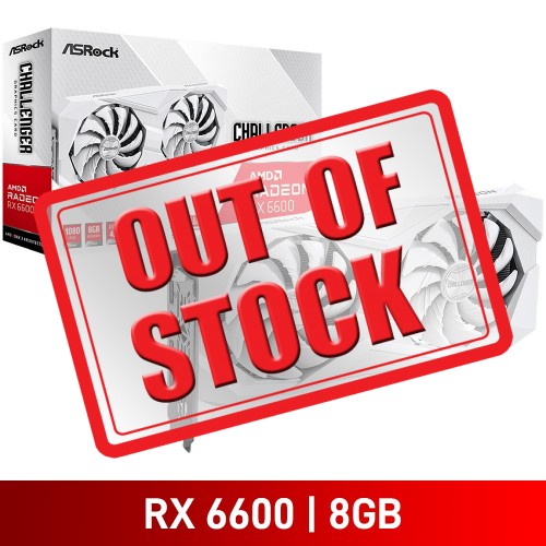 ASRock Radeon RX 6600 CHALLENGER WHITE 8GB Graphics Card, 8GB