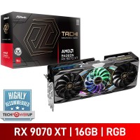 ASRock Radeon RX 9070 XT TAICHI 16GB OC Graphics Card, 16GB