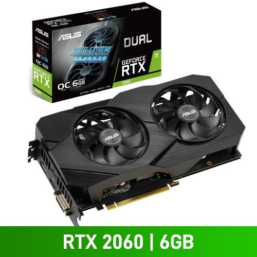 Asus GeForce RTX 2060 Dual Evo OC Graphics Card, 6GB Asus GeForce RTX 2060 Dual Evo OC Graphics Card, 6GB