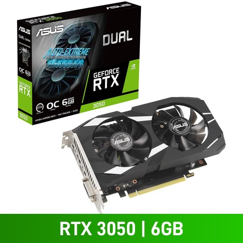 ASUS DUAL GeForce RTX 3050 OC Edition Graphics Card, 6GB