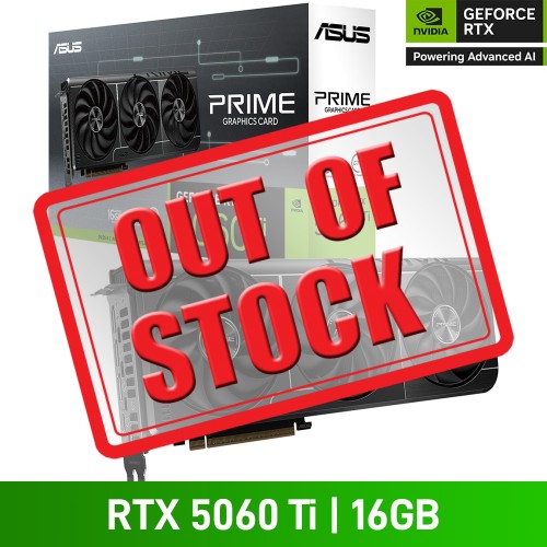 ASUS PRIME GeForce RTX 5060 Ti 16GB GDDR7 Graphics Card, 16GB ASUS PRIME GeForce RTX 5060 Ti 16GB GDDR7 Graphics Card, 16GB