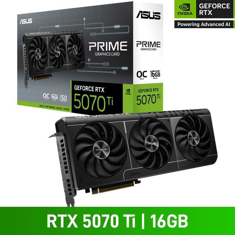 ASUS PRIME GeForce RTX 5070 Ti 16GB GDDR7 OC EDITION Graphics Card