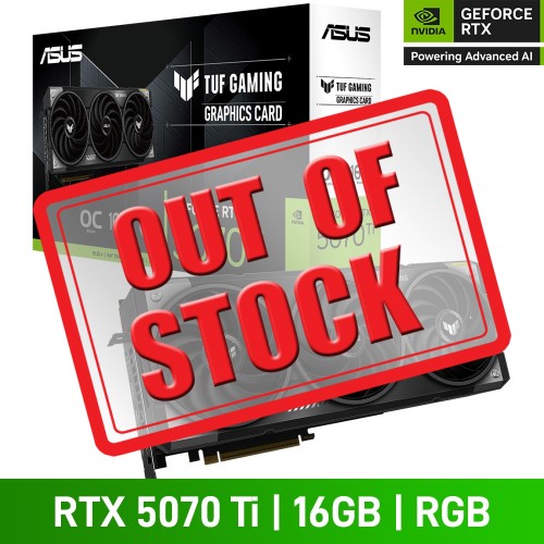 ASUS TUF GAMING GeForce RTX 5070 Ti 16GB GDDR7 OC EDITION Graphics Card, 16GB ASUS TUF GAMING GeForce RTX 5070 Ti 16GB GDDR7 OC EDITION Graphics Card, 16GB