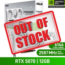 ASUS PRIME GeForce RTX 5070 WHITE OC EDITION 12GB GDDR7 Graphics Card, 12GB