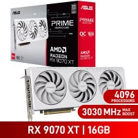ASUS PRIME Radeon RX 9070 XT WHITE OC Edition 16GB GDDR6 Graphics Card, 16GB ASUS PRIME Radeon RX 9070 XT WHITE OC Edition 16GB GDDR6 Graphics Card, 16GB