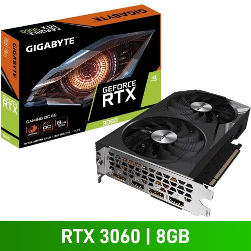 Gigabyte GeForce RTX 3060 GAMING OC 8G Graphics Card, 8GB Gigabyte GeForce RTX 3060 GAMING OC 8G Graphics Card, 8GB