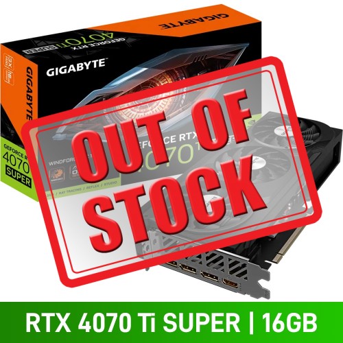 Gigabyte GeForce RTX 4070 Ti SUPER WINDFORCE OC 16G Graphics Card, 16GB