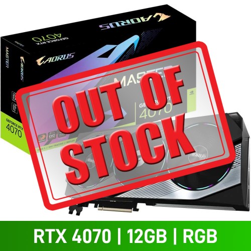Gigabyte AORUS GeForce RTX 4070 12G MASTER Graphics Card, 12GB