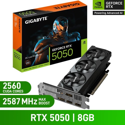 Gigabyte GeForce RTX 5050 OC LOW PROFILE 8G Graphics Card, 8GB
