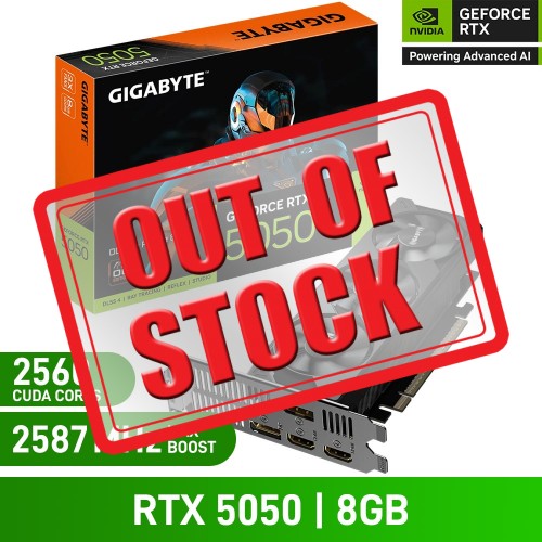 Gigabyte GeForce RTX 5050 OC LOW PROFILE 8G Graphics Card, 8GB Gigabyte GeForce RTX 5050 OC LOW PROFILE 8G Graphics Card, 8GB