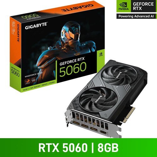 Gigabyte GeForce RTX 5060 WINDFORCE OC 8G Graphics Card, 8GB