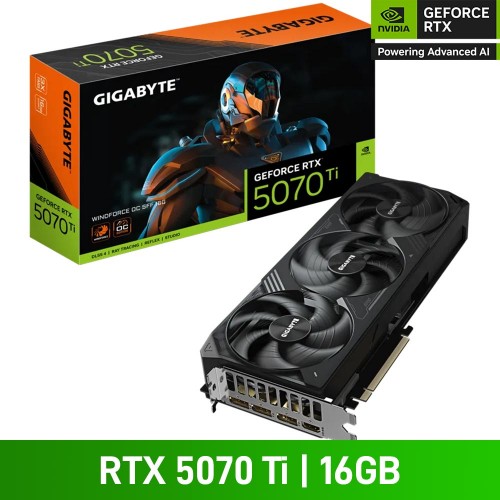 Gigabyte GeForce RTX 5070 Ti WINDFORCE OC SFF 16G Graphics Card, 16GB