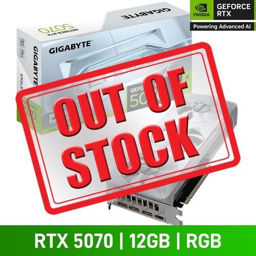 Gigabyte GeForce RTX 5070 EAGLE OC ICE SFF 12G Graphics Card, 12GB Gigabyte GeForce RTX 5070 EAGLE OC ICE SFF 12G Graphics Card, 12GB