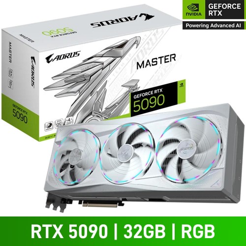 Gigabyte AORUS GeForce RTX 5090 MASTER ICE 32G Graphics Card, 32GB