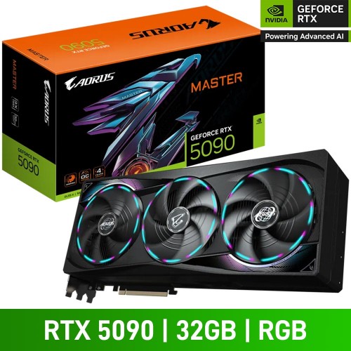 Gigabyte AORUS GeForce RTX 5090 MASTER 32G Graphics Card, 32GB