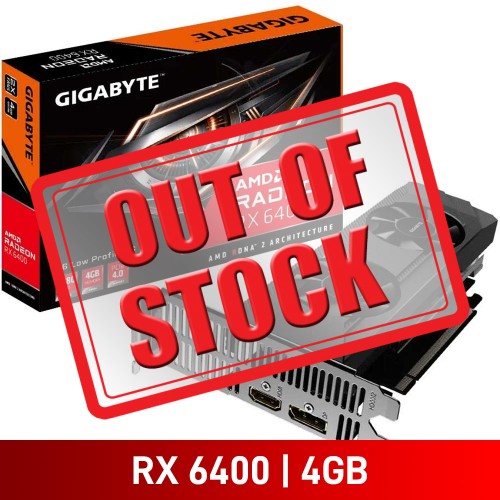 Gigabyte Radeon RX 6400 D6 LOW PROFILE 4G Graphics Card, 4GB