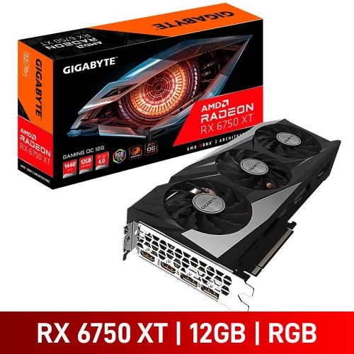 Gigabyte Radeon RX 6750 XT GAMING OC 12G Graphics Card, 12GB