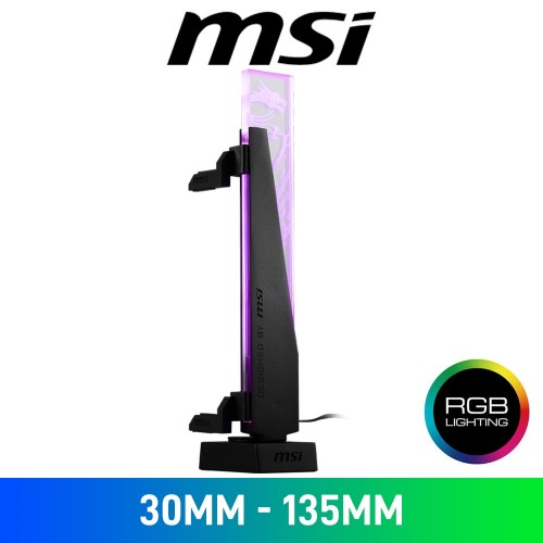 MSI MPG ARGB Tempered Glass Graphics Card Support Holder — Black MSI MPG ARGB Tempered Glass Graphics Card Support Holder — Black