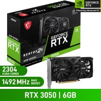 MSI GeForce RTX 3050 VENTUS 2X E 6G OC Graphics Card, 6GB