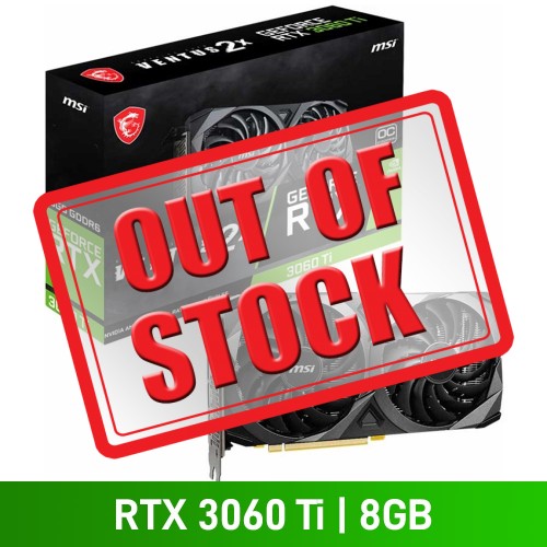 MSI GeForce RTX 3060 Ti VENTUS 2X 8G OCV1 LHR Graphics Card, 8GB MSI GeForce RTX 3060 Ti VENTUS 2X 8G OCV1 LHR Graphics Card, 8GB