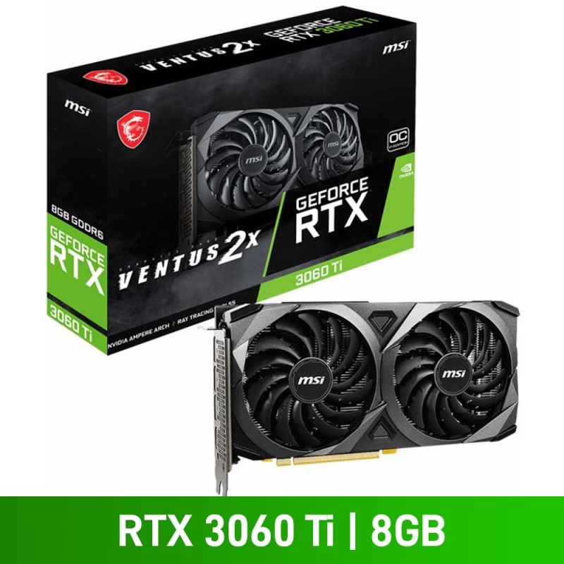 MSI GeForce RTX 3060 Ti VENTUS 2X 8G OCV1 LHR Graphics Card, 8GB
