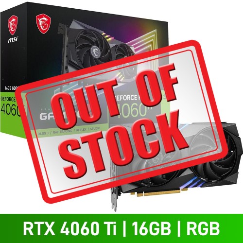 MSI GeForce RTX 4060 TI GAMING X 16G Graphics Card, 16GB MSI GeForce RTX 4060 TI GAMING X 16G Graphics Card, 16GB