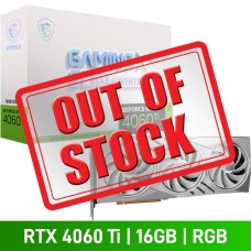 MSI GeForce RTX 4060 Ti GAMING X SLIM WHITE 16G Graphics Card, 16GB
