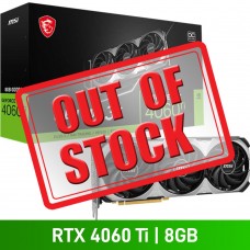 MSI GeForce RTX 4060 Ti VENTUS 3X 8G OC Graphics Card, 8GB