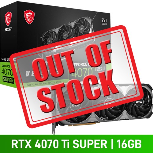 MSI GeForce RTX 4070 Ti SUPER 16G VENTUS 3X OC Graphics Card, 16GB