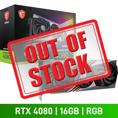 MSI GeForce RTX 4080 16GB GAMING TRIO Graphics Card, 16GB