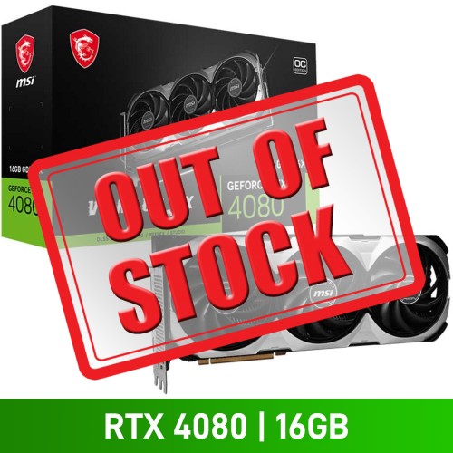 MSI GeForce RTX 4080 16GB VENTUS 3X OC Graphics Card, 16GB