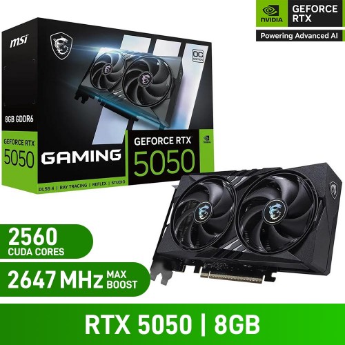 MSI GeForce RTX 5050 8G GAMING OC Graphics Card, 8GB