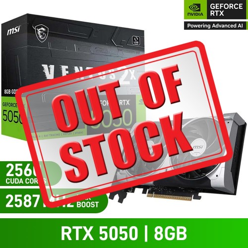 MSI GeForce RTX 5050 8G VENTUS 2X Graphics Card, 8GB MSI GeForce RTX 5050 8G VENTUS 2X Graphics Card, 8GB