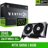 MSI GeForce RTX 5050 8G VENTUS 2X OC Graphics Card, 8GB
