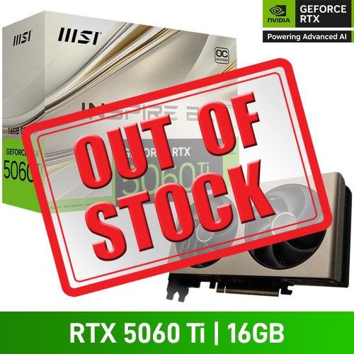 MSI GeForce RTX 5060 Ti 16G INSPIRE 2X OC Graphics Card, 16GB
