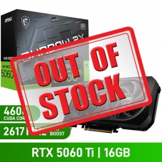 MSI GeForce RTX 5060 Ti 16G SHADOW 2X OC PLUS Graphics Card, 16GB