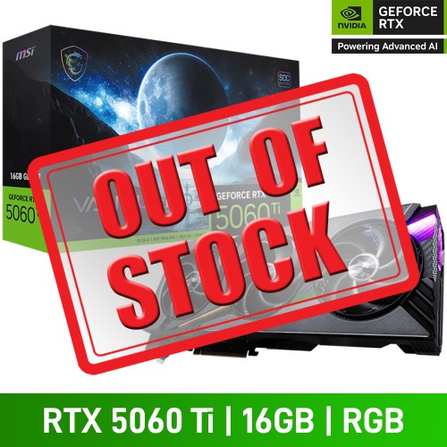 MSI GeForce RTX 5060 Ti 16G VANGUARD SOC Graphics Card, 16GB
