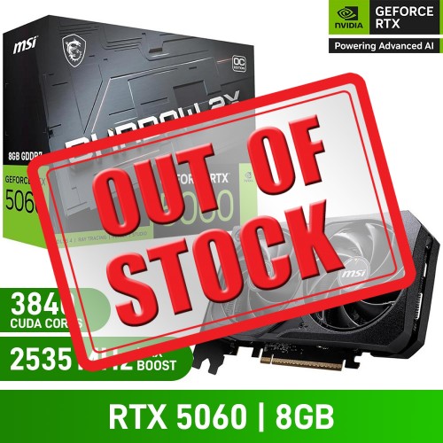 MSI GeForce RTX 5060 8G SHADOW 2X OC Graphics Card, 8GB