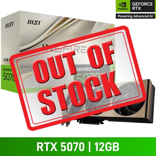 MSI GeForce RTX 5070 12G INSPIRE 3X OC Graphics Card, 12GB MSI GeForce RTX 5070 12G INSPIRE 3X OC Graphics Card, 12GB