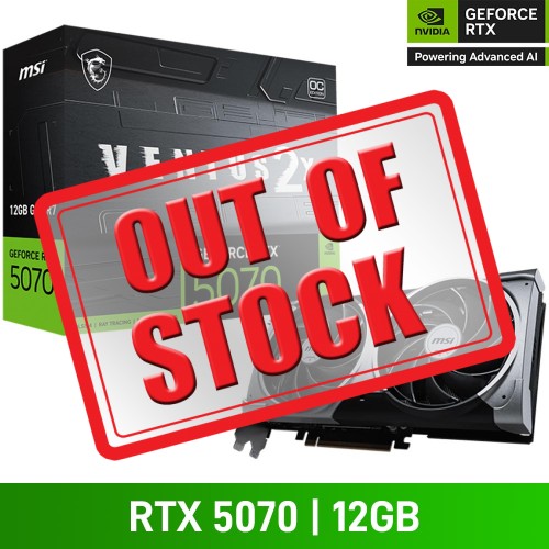 MSI GeForce RTX 5070 12G VENTUS 2X OC Graphics Card, 12GB MSI GeForce RTX 5070 12G VENTUS 2X OC Graphics Card, 12GB