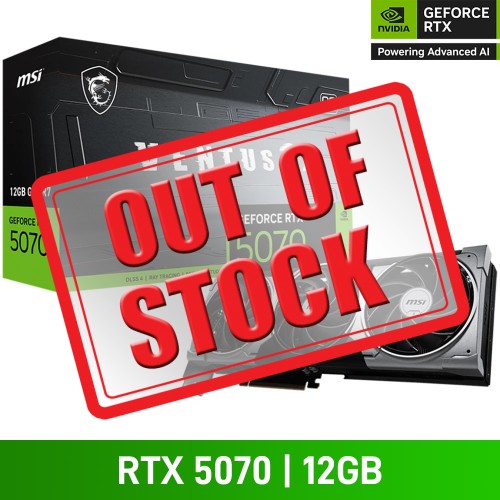 MSI GeForce RTX 5070 12G VENTUS 3X OC Graphics Card, 12GB