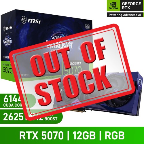 MSI GeForce RTX 5070 12G World of Warcraft MIDNIGHT VOID EDITION OC Limited Edition Graphics Card, 12GB