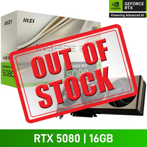 MSI GeForce RTX 5080 16G INSPIRE 3X OC Graphics Card, 16GB MSI GeForce RTX 5080 16G INSPIRE 3X OC Graphics Card, 16GB