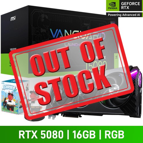 MSI GeForce RTX 5080 16G VANGUARD SOC LAUNCH EDITION Graphics Card, 16GB